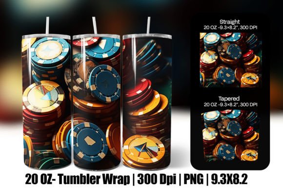 Casino Chips Style Wrap Tumbler Design Guide