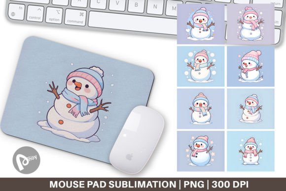 Mouse Pad Cute Snowman Illustration: A Delightful Desk Upgrade for Comfort and Style