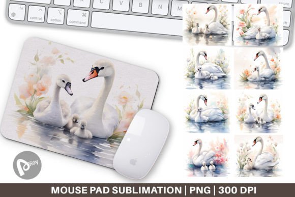 Mouse Pad Swans Mother Day: A Sublimation Mouse Pad That Brings Grace and Function to Your Workspace