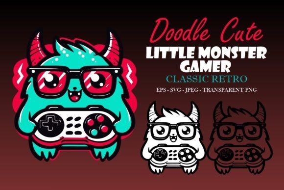 Rediscovering the Joy of Retro Gaming Art with Doodle-Style Monsters