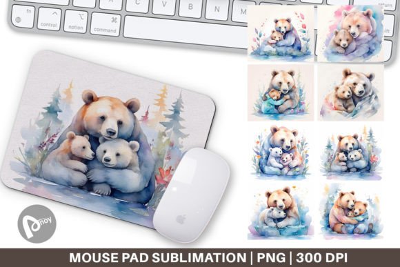 Transform Your Workspace with a Heartwarming Sublimation Mouse Pad: The Mother’s Day Bear Design